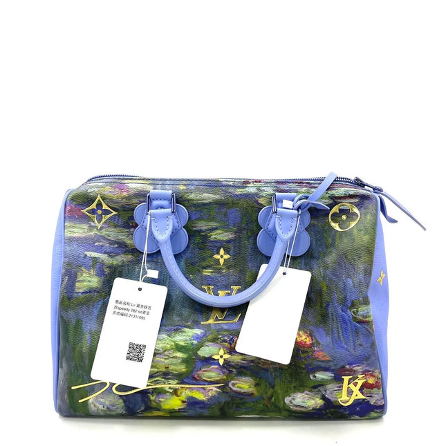 Louis Vuitton x Jeff Koons Speedy 30 Monet Water Lilies Top Handle Bag