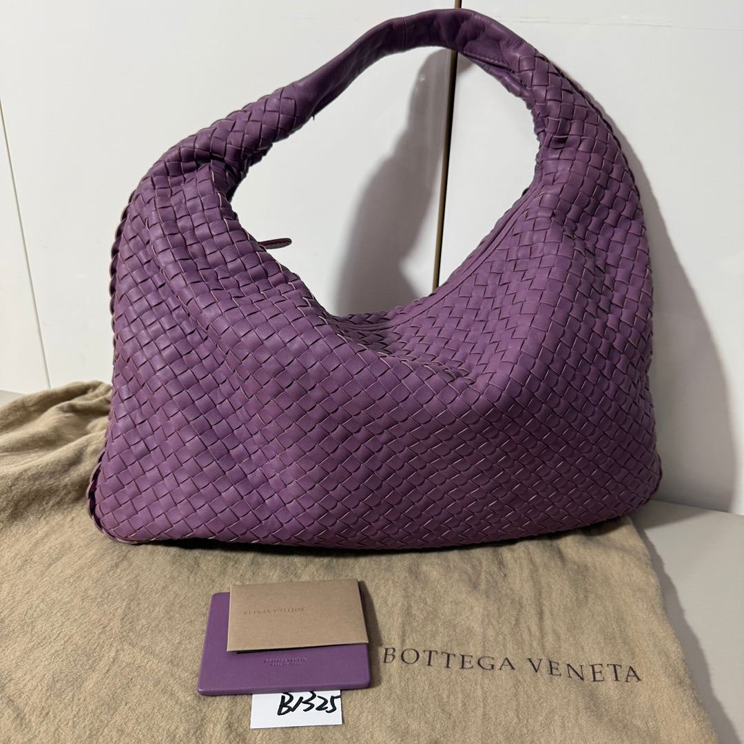 Bottega Veneta Hobo Bag Lambskin leather Lilac Lavender Purple Medium 47cm