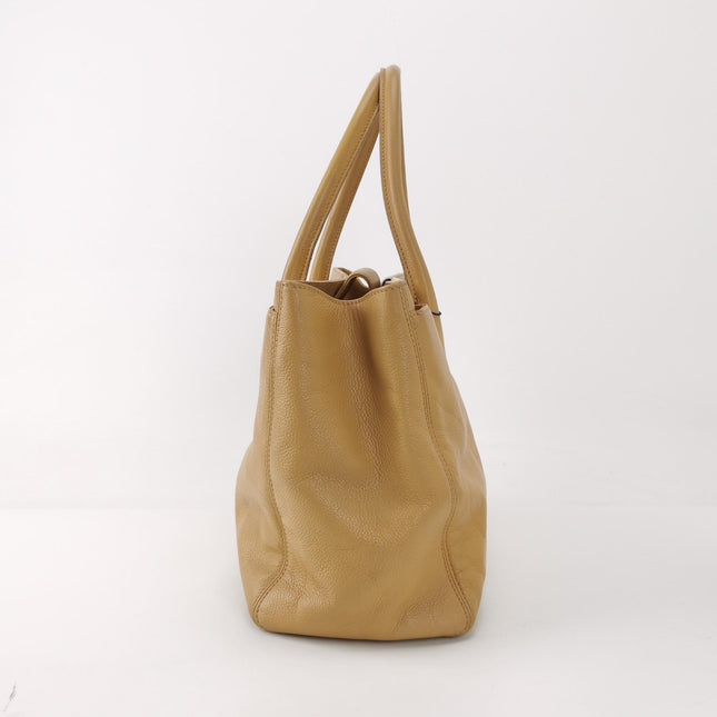 Chanel Cerf Executive Medium Beige Leather Handbag 35cm