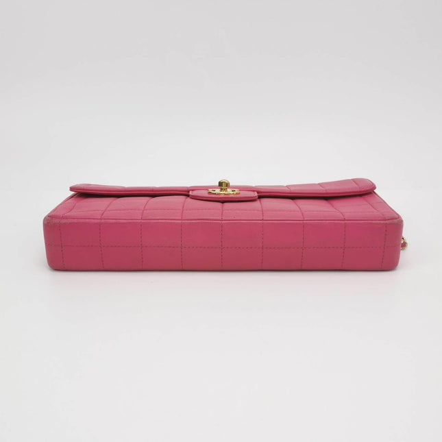 Sold Chanel East West Chocolate Bar Fuchsia Pink Leather