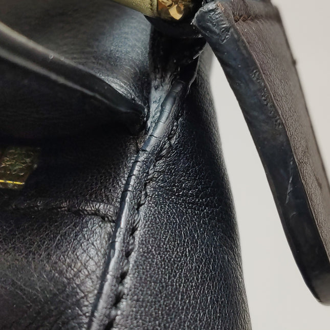 Loewe Puzzle Medium Polka Dots Brown Black Leather