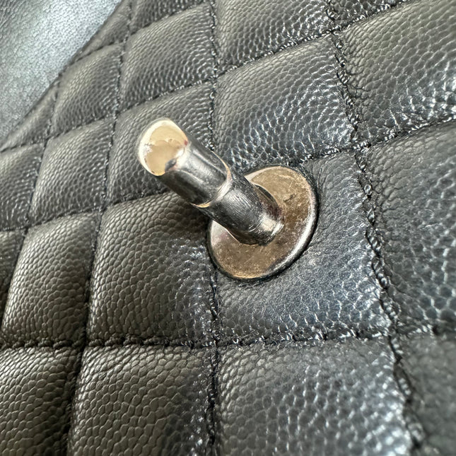 Chanel Coco Handle Medium Black Caviar Leather Silver Hardware, 2016