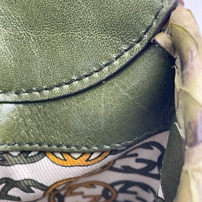 Gucci Jackie Green Python Leather Rare