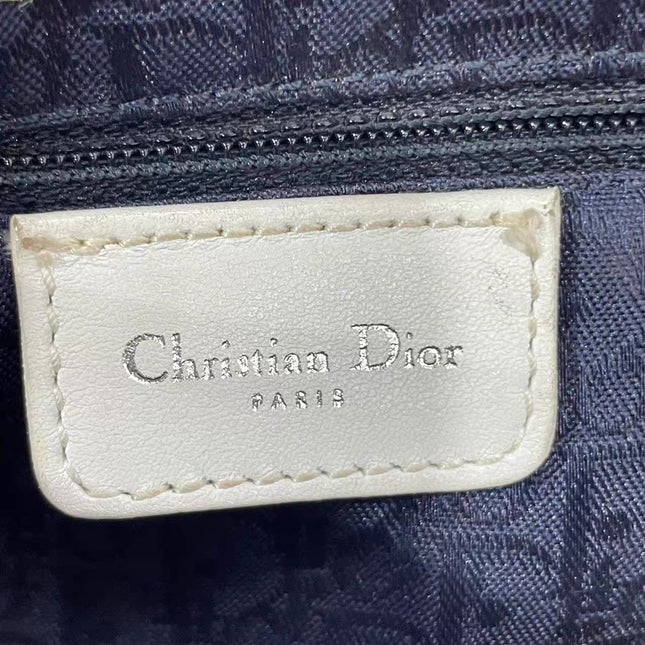 Dior Saddle Surf Chick Vintage John Galliano Blue White Shoulder Bag