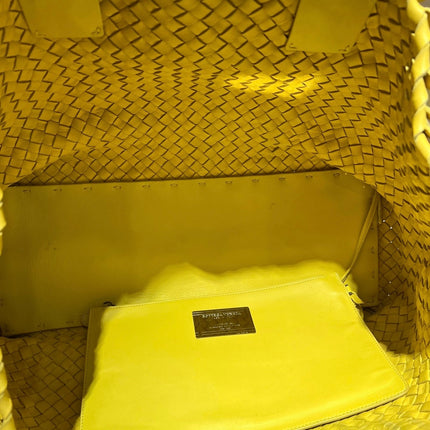Bottega Veneta Cabat Limited Poussin Paillettes Tote Yellow