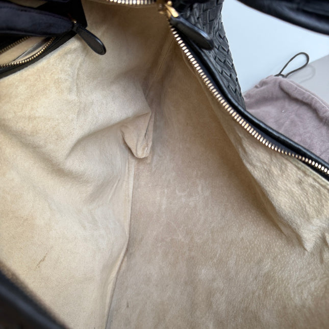 Bottega Veneta Veneta Hobo Maxi Black Leather 52cm