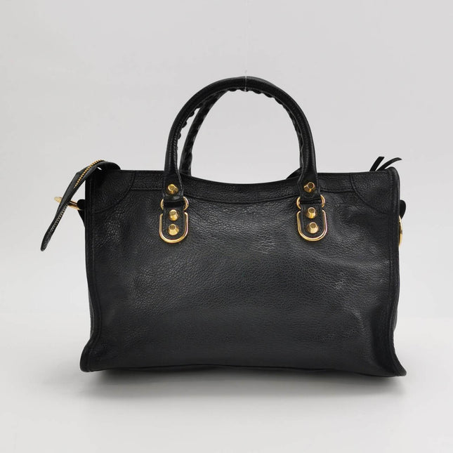 Sold Balenciaga City Bag Black with Gold hardware Small Crossbody Bag