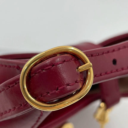 Sold Gucci Jackie 1961 Mini Burgundy Leather Bag with Adjustable Strap