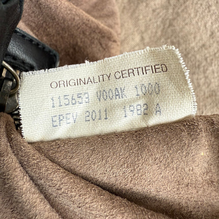 Bottega Veneta Intrecciato Hobo Bag Medium With Fringes Black Lambskin leather 40cm