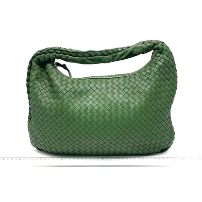 Bottega Veneta Veneta Hobo Dark Green Lambskin Leather 40cm