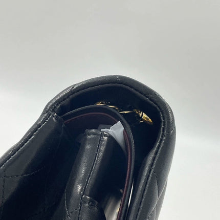 Sold Chanel Classic Flap Jumbo 2012 Black Lambskin Leather Double Flap with Gold Hardware