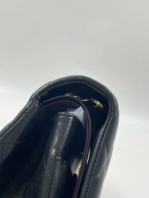 Sold Chanel Classic Flap Jumbo 2012 Black Lambskin Leather Double Flap with Gold Hardware