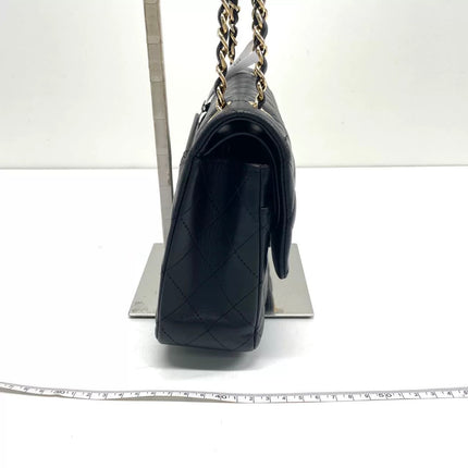 Chanel Classic Flap Medium 2015 Black Lambskin Leather Gold Hardware