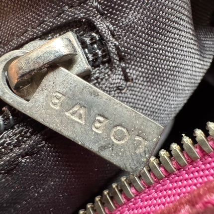 Loewe Amazona 19 Mini Handbag in Purple Velvet with Crystal Logo