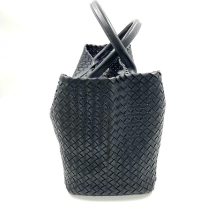 Bottega Veneta Cabat Large Intreccio Leather Tote Bag Black 40cm