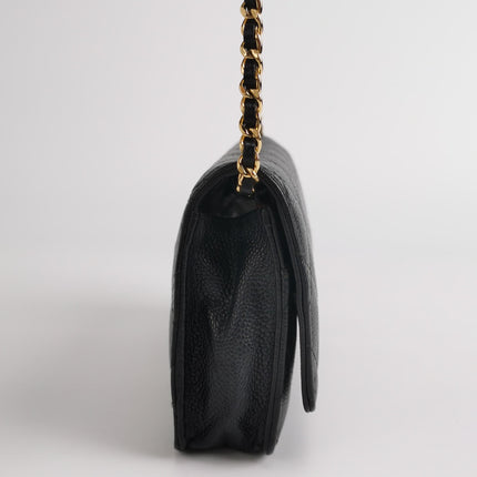 Chanel Wallet on Chain Classic Flap Black Caviar Leather Gold Hardware 2018-19