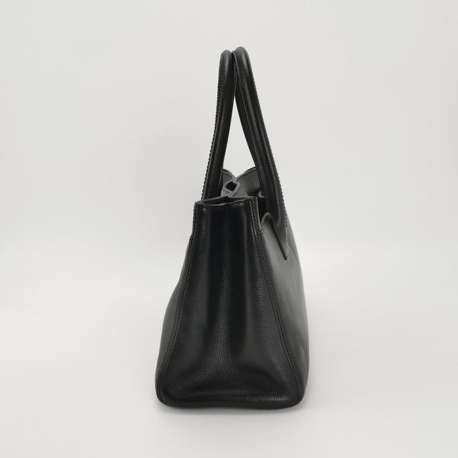 Chanel Cerf Executive East West Black Caviar Leather Handbag