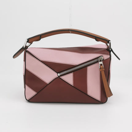 Loewe Puzzle Small Pink Burgundy Stripes Crossbody Bag