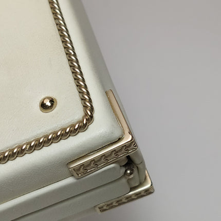 Chanel Coco in Ritz Key Card Minaudiere Limited Edition Cream White Lambskin Clutch Gold Hardware