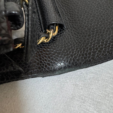 Chanel Wallet on Chain Classic Flap 2014 Black Caviar Leather Gold Hardware