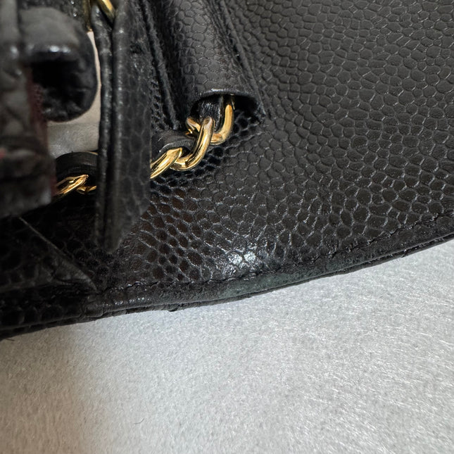 Chanel Wallet on Chain Classic Flap 2014 Black Caviar Leather Gold Hardware