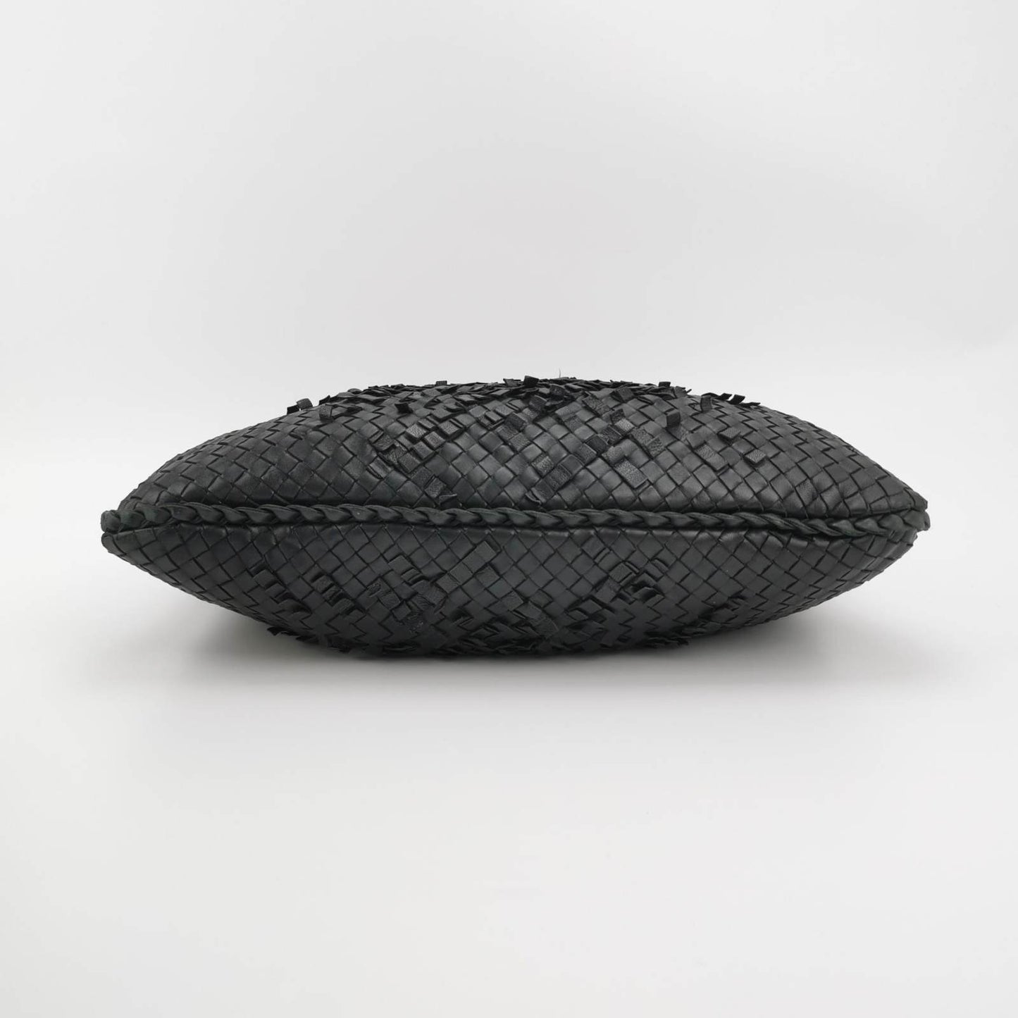 Sold Bottega Veneta Intrecciato Hobo Bag Medium Black Lambskin leather 45cm