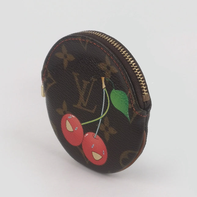 Louis Vuitton x Takashi Murakami Cherry on Monogram Coin Purse