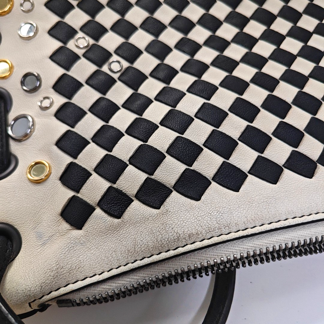Bottega Veneta Intrecciato Check Palio Crossbody Bag 2018