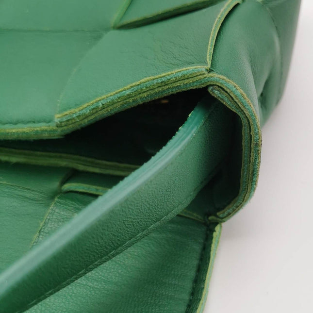 Sold Bottega Veneta Cassette Green Leather Crossbody Bag