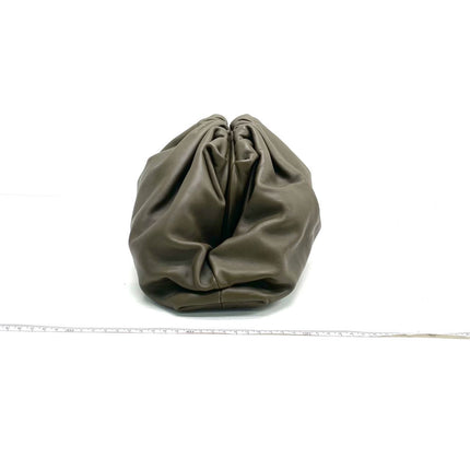 Bottega Veneta Pouch Calfskin Leather Dark Green Large