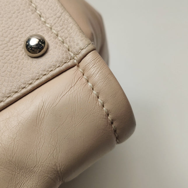 Chanel Deauville Tote Medium Pink Leather Leather Chain Straps