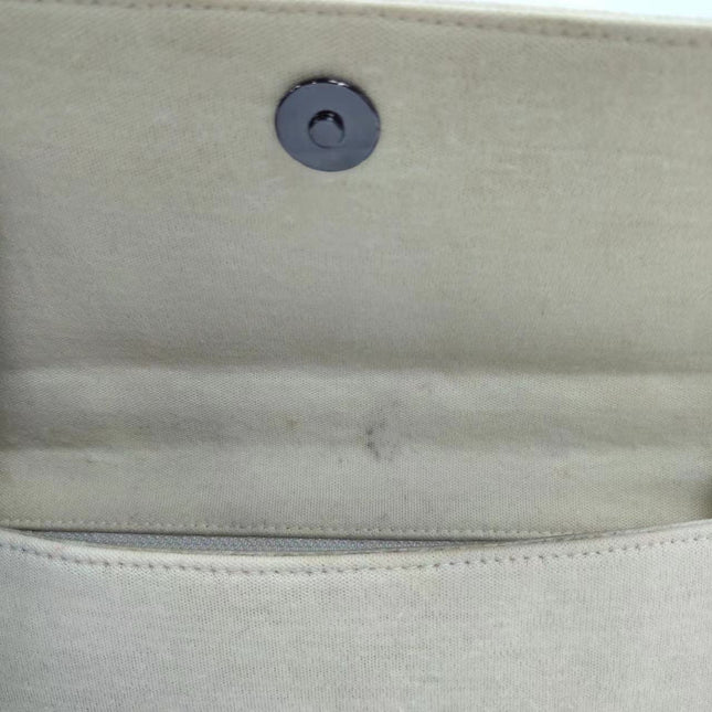 Chanel Ivory Jersey Evening Bag with Mirrored Pyramid Studs Ice Cube Chocolate Bar Shoulder Bag