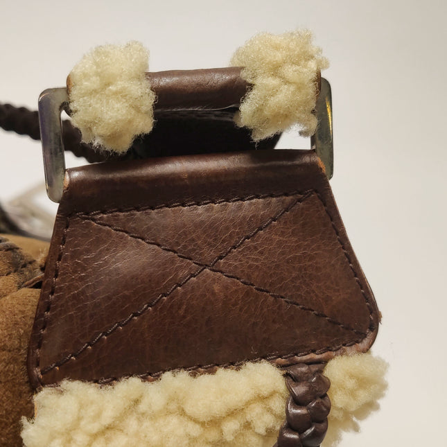 Dior Flight Medium Brown Shearling Leather Shoulder Bag