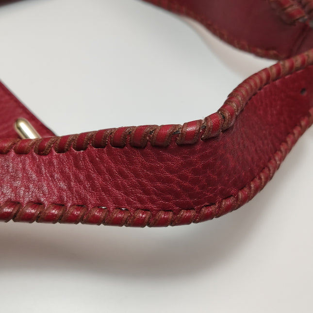 Gucci Jackie Medium Red Calfskin Leather Crossbody Bag