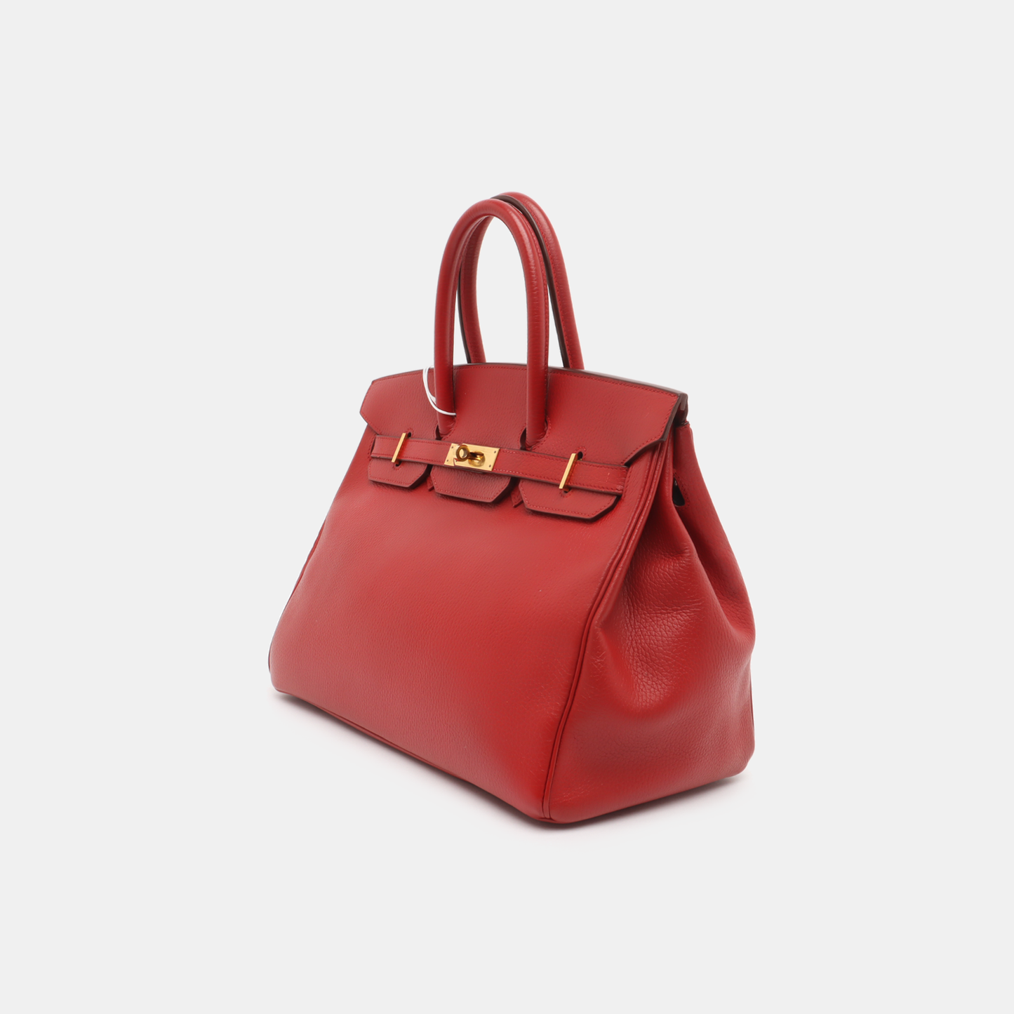 Hermes Birkin 35 Red Togo Calfskin Leather Gold Hardware 1995