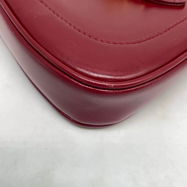 Gucci Jackie 1961 Mini Red Burgundy Leather Bag