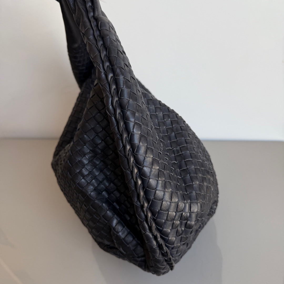 Bottega Veneta Belly Hobo Intrecciato Black Large 50cm