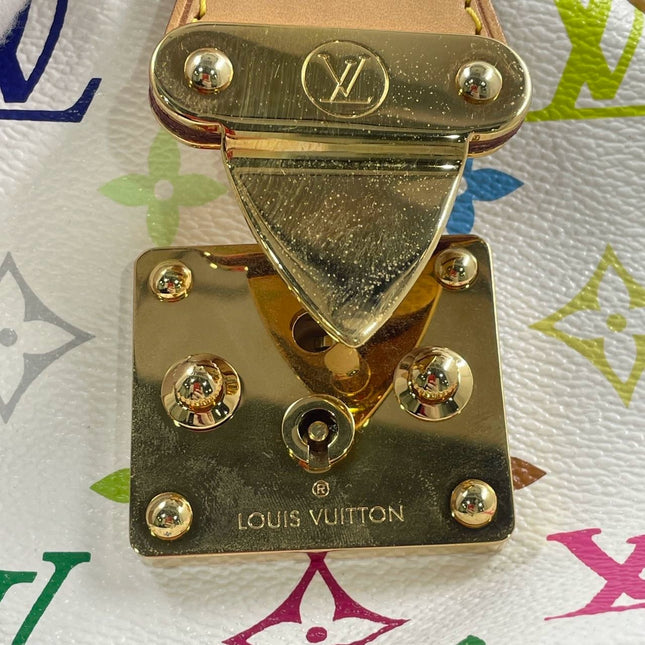 Louis Vuitton x Takashi Murakami Speedy 30 Lock White Multicolor