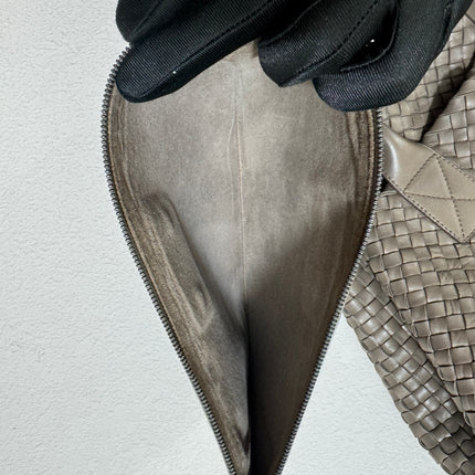 Sold Bottega Veneta Cabat Large Intreccio Leather Tote Bag Grey 40-43cm