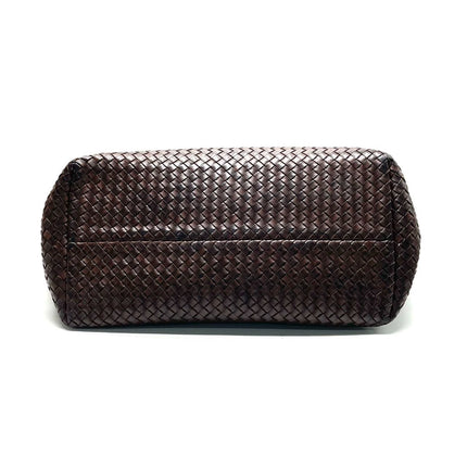 Sold Bottega Veneta Cabat Large Intreccio Leather Tote Bag Dark Chocolate Brown