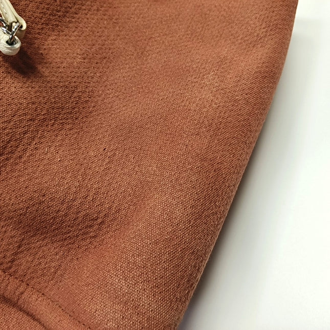 Chanel Deauville Tote Red Cloth Leather Chain Strap Small 34cm