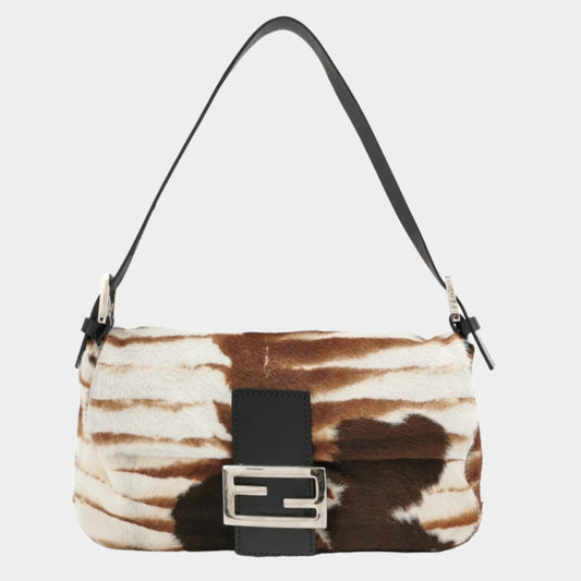 Fendi Baguette Pony-hair Style Calfskin Leather in Horse Print-Luxbags
