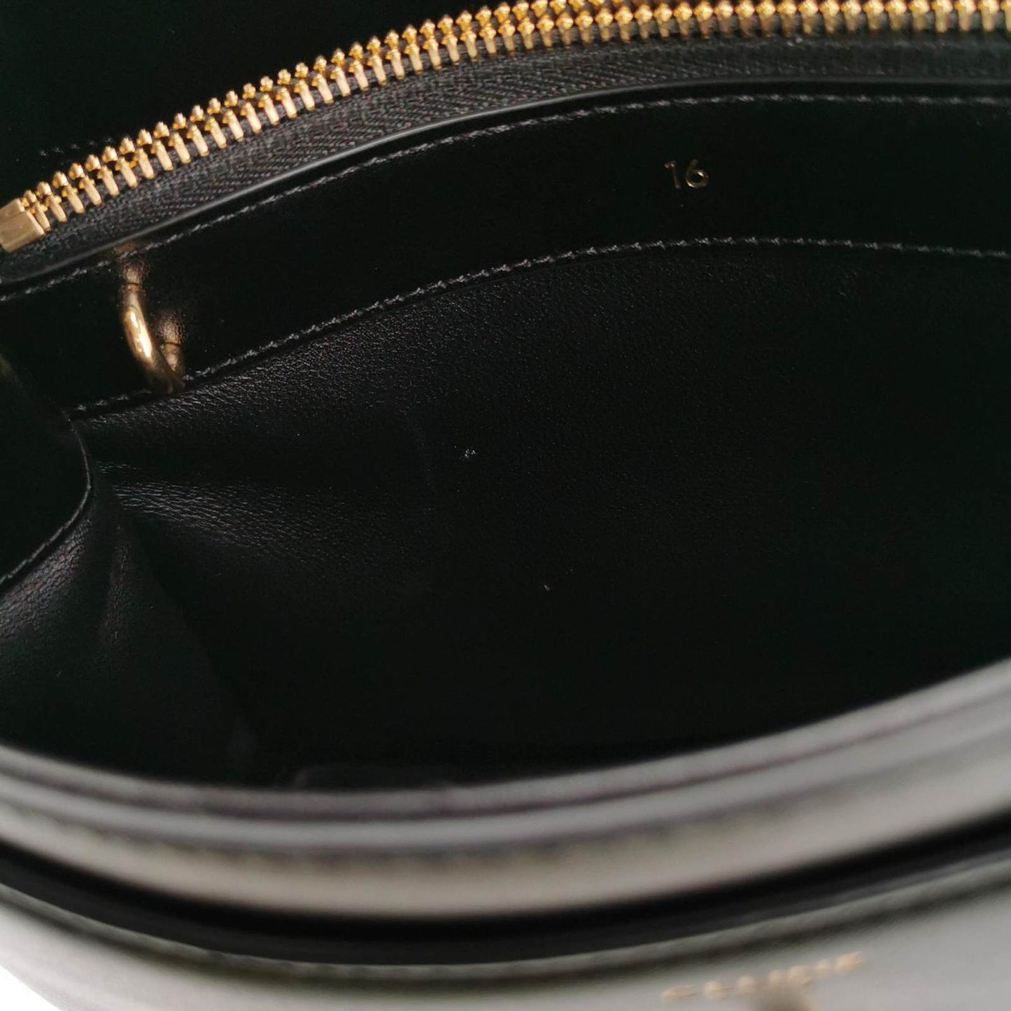 Celine 16 Bag Small Black Smooth Calfskin Leather