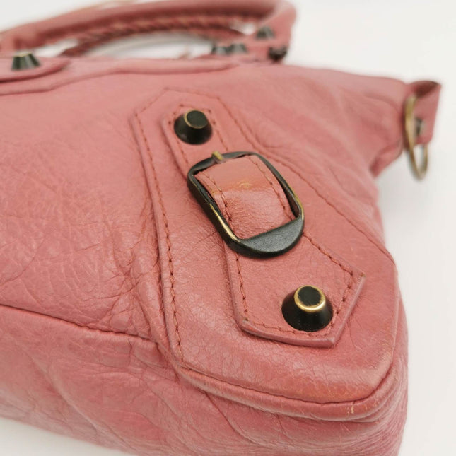 Sold Balenciaga City Bag Pink with black hardware Classic Crossbody Bag