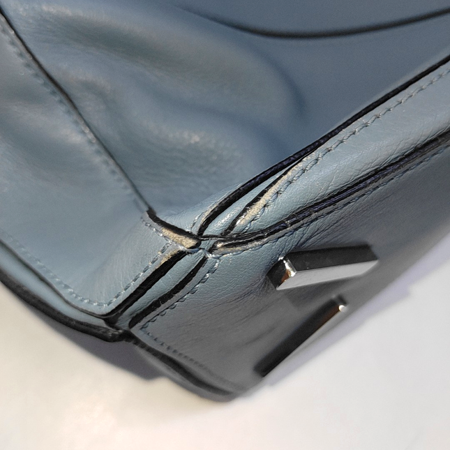 Loewe Puzzle Small Ash Blue Calfskin leather bag