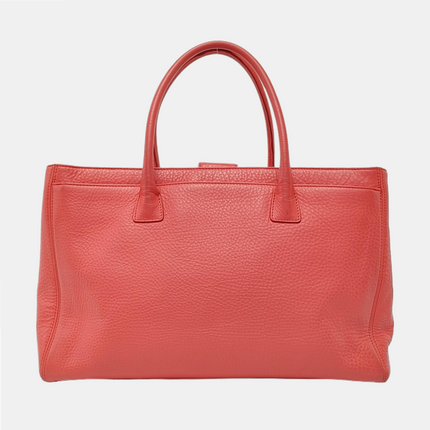 Chanel Cerf Executive Large Coral Pink Leather Handbag 40cm