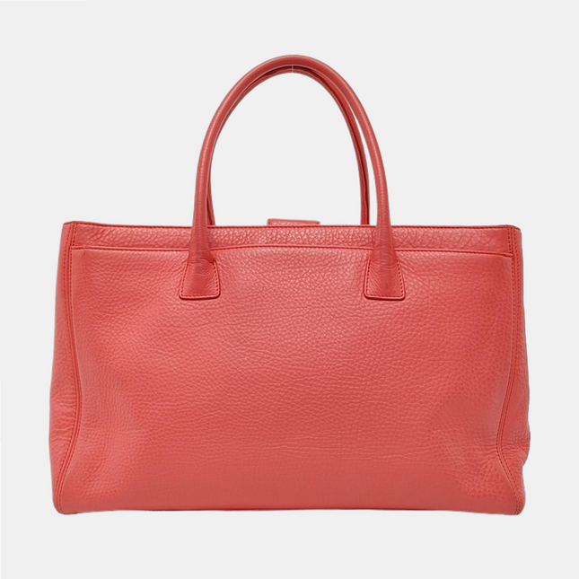 Chanel Cerf Executive Large Coral Pink Leather Handbag 40cm