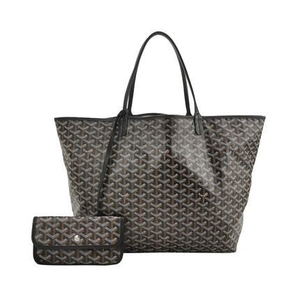 Goyard Saint Louis GM Tote Large Black Goyardine Canvas 2019