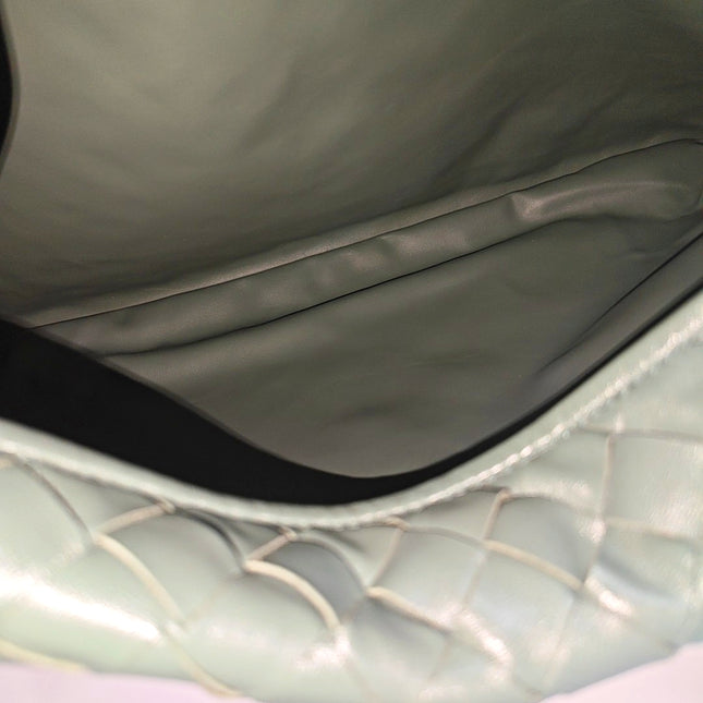 Bottega Veneta Hop Hobo Small Leather Aloe Vera Green