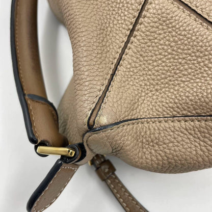 Loewe Puzzle Mini Sandy Beige Calfskin Leather Crossbody Bag